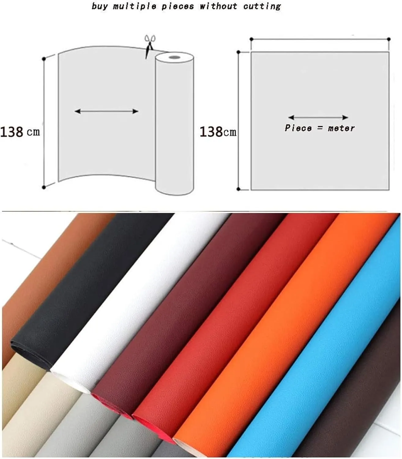 Faux Leather Fabric，Leathaire Fabric， FLeathercloth Upholstery Textured Material Leather Leatherette(1.38x9m)
