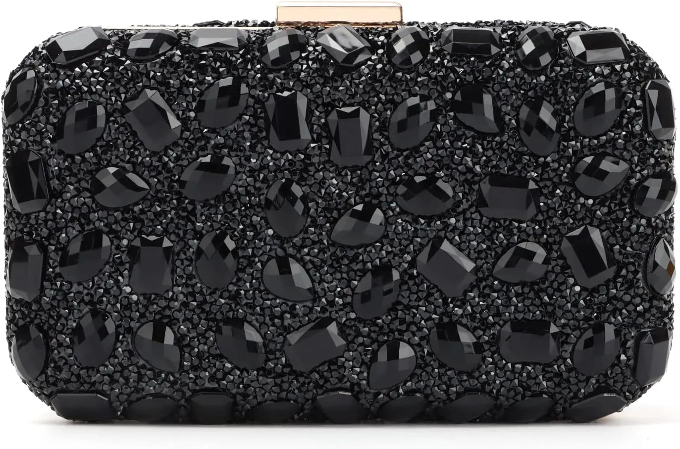 Fecialy Clutch Purses For Women Crystal Evening Bag Gemstone Handbag Formal Rhinestone Purse For Wedding Party