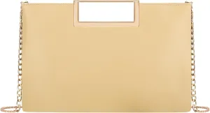 Fecialy Clutch Purses for Women Formal Fashion PU Leather Evening Bag Stylish Handbag with Chain for Wedding Prom Bridal