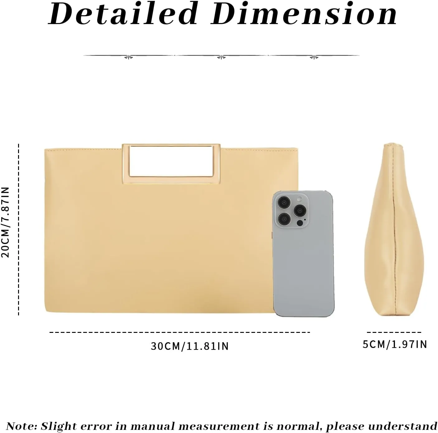 Fecialy Clutch Purses for Women Formal Fashion PU Leather Evening Bag Stylish Handbag with Chain for Wedding Prom Bridal