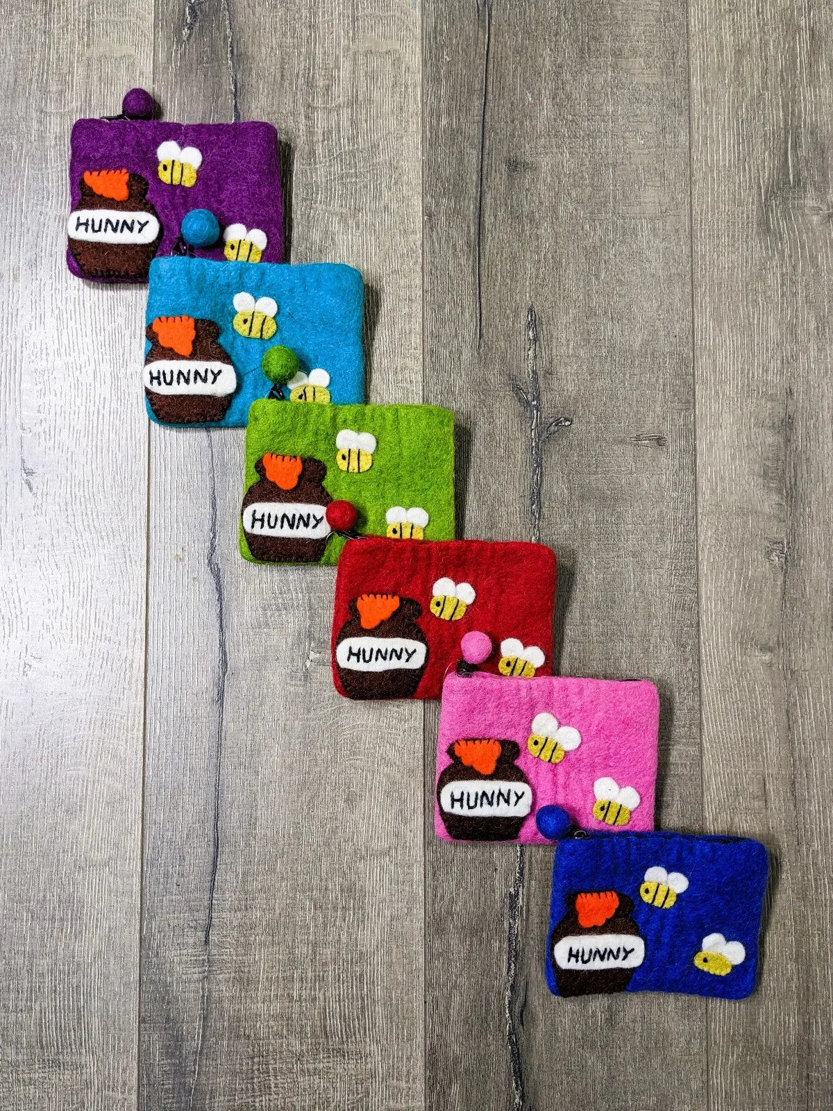 Felt Bees & Honeypot Purse