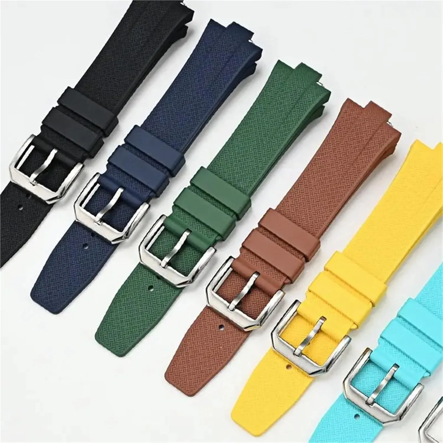 FKM Fluoro Rubber Watch Strap For Citizen TSUYOSA Collection NJ0150 NJ0151ME Watchbands Men Women Bracelet Colorful