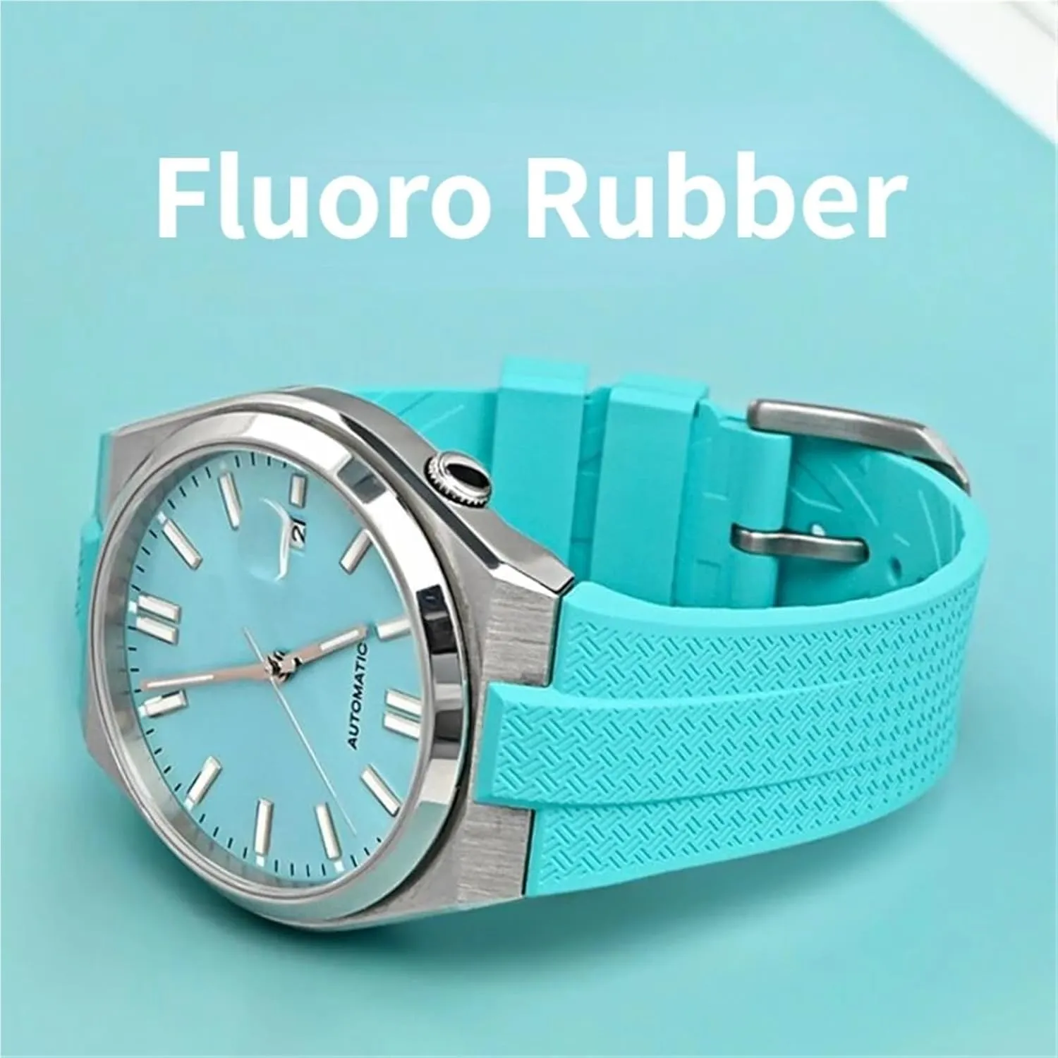 FKM Fluoro Rubber Watch Strap For Citizen TSUYOSA Collection NJ0150 NJ0151ME Watchbands Men Women Bracelet Colorful