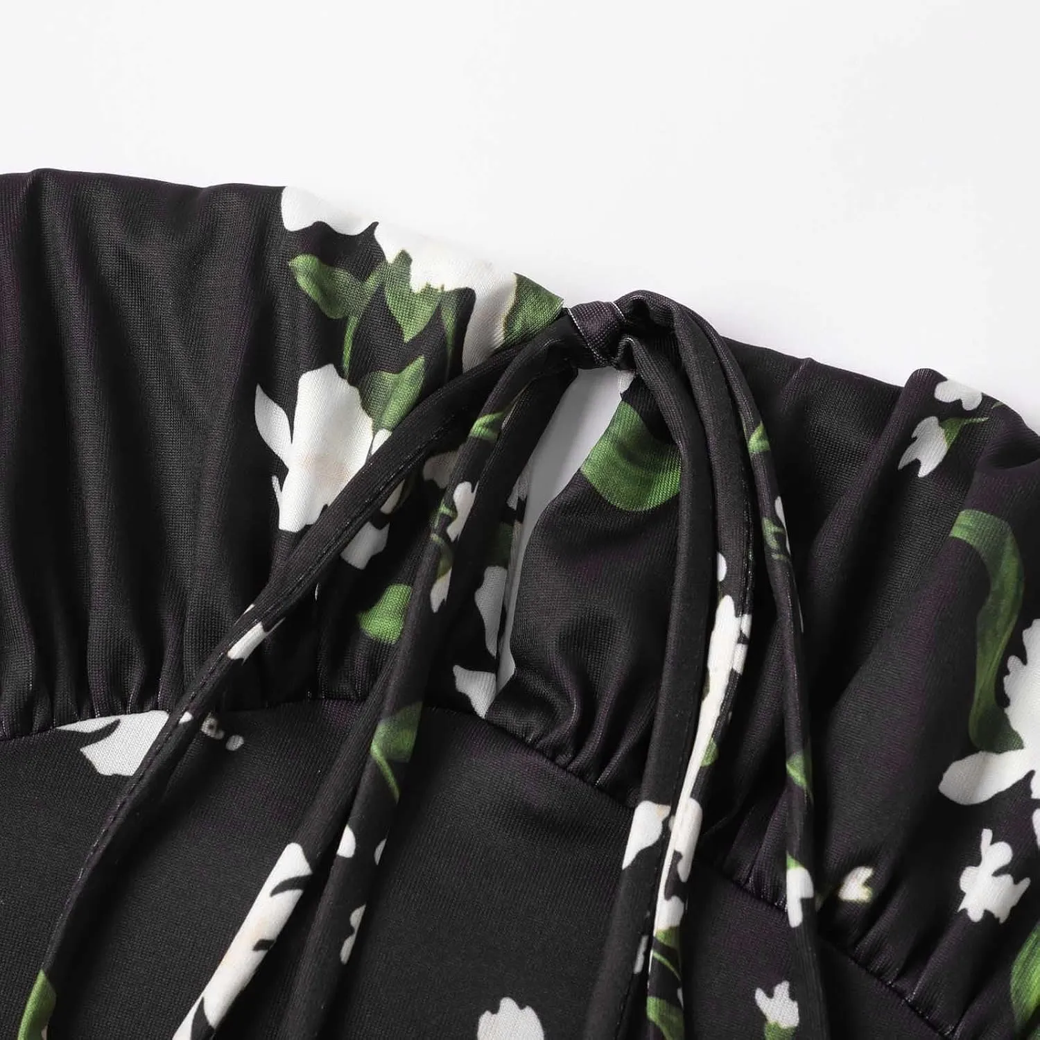 Floral Corset Milkmaid Dress Garden Wedding Guest Cocktail Party Elegant Long Slim Sundress for Women Summer 2025