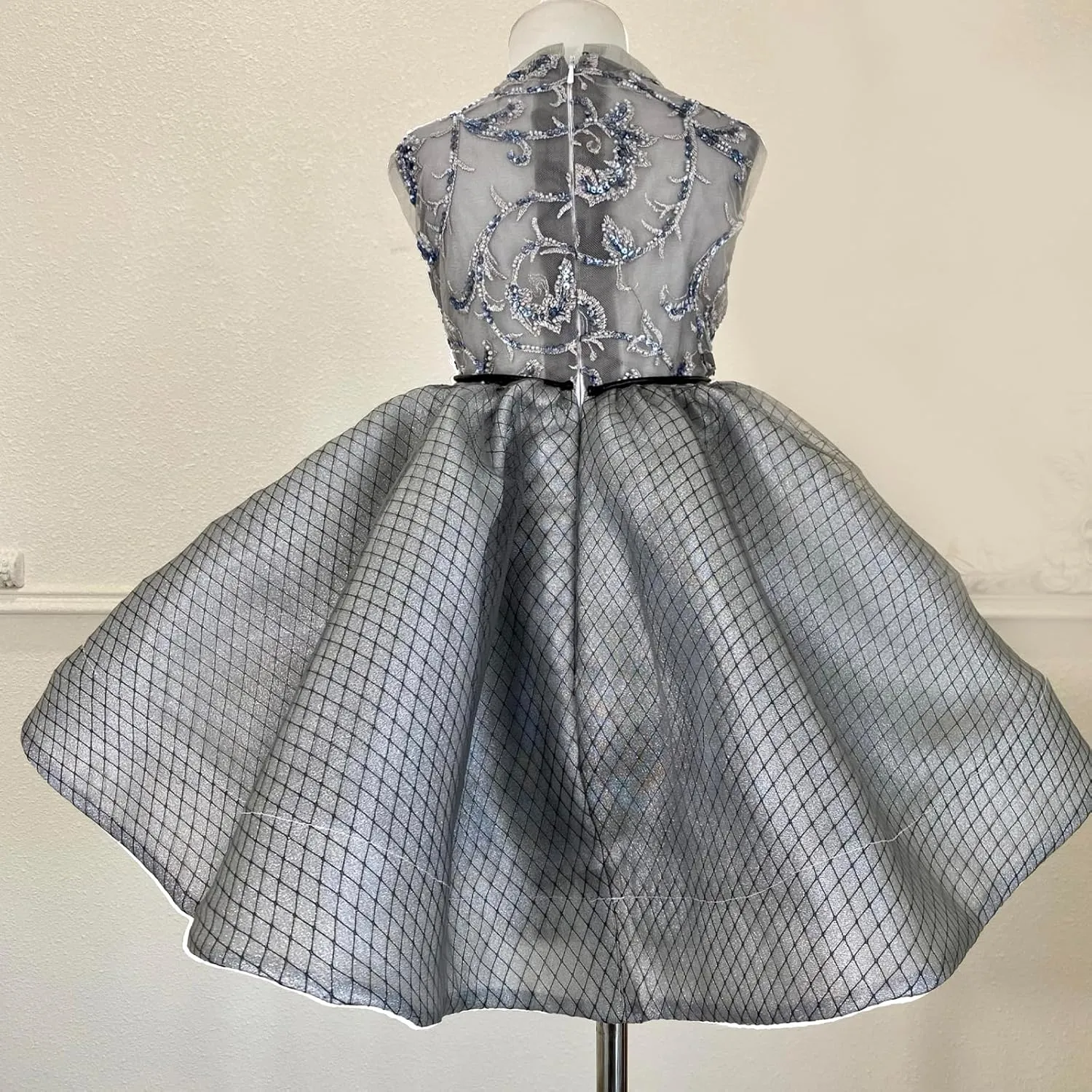 Flower Girl Dress Ruffle Satin Lace Tulle Beads Flower Decoration Toddler Wedding Birthday Party Evening Dress
