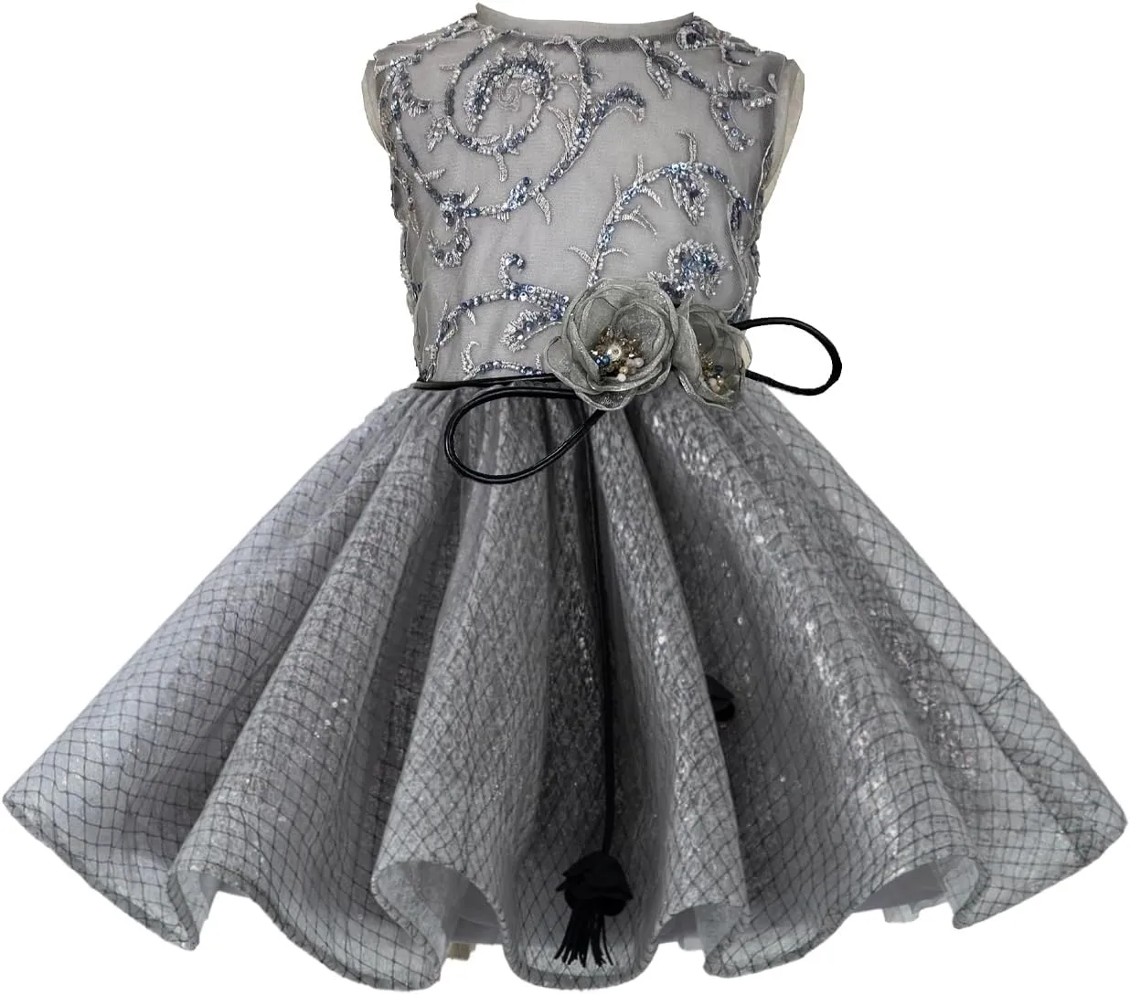 Flower Girl Dress Ruffle Satin Lace Tulle Beads Flower Decoration Toddler Wedding Birthday Party Evening Dress