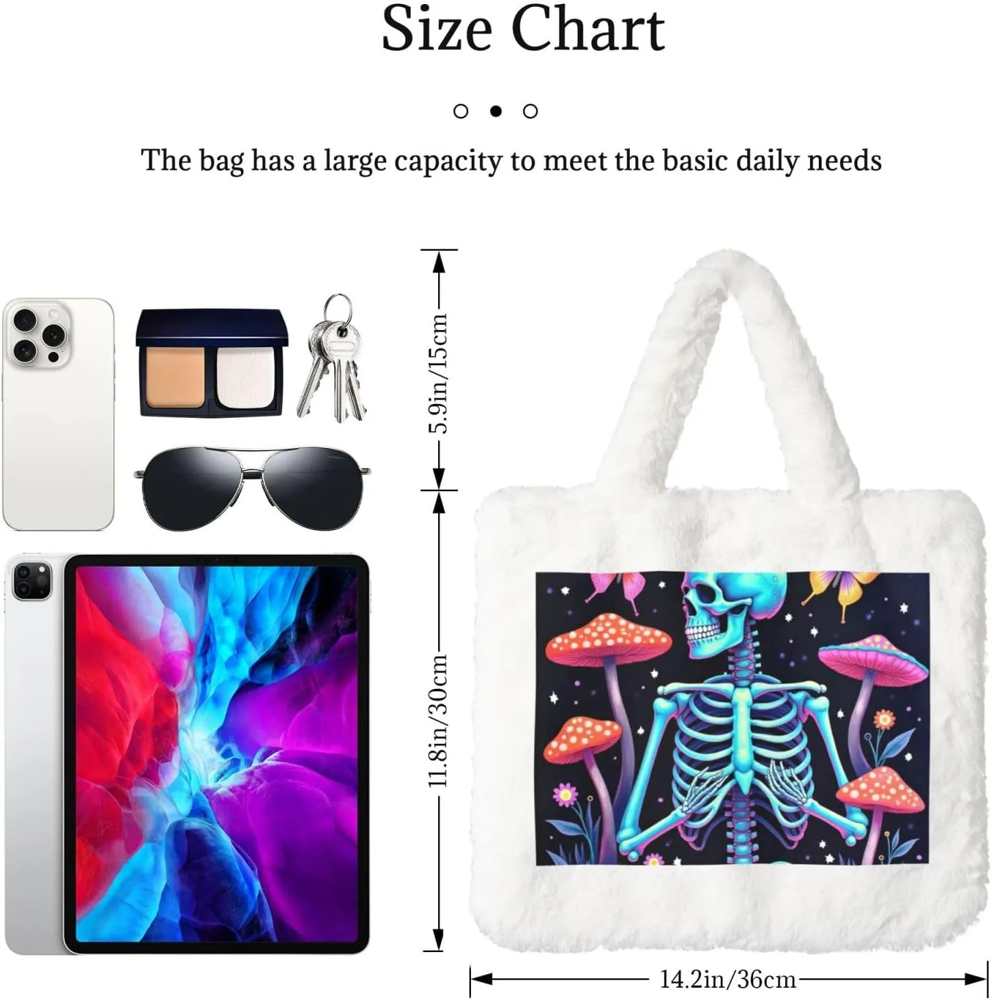 Fluffy Purses for Women Cute Fuzzy Tote Handbag Plush Shoulder Bag Faux Fur Clutch Bag