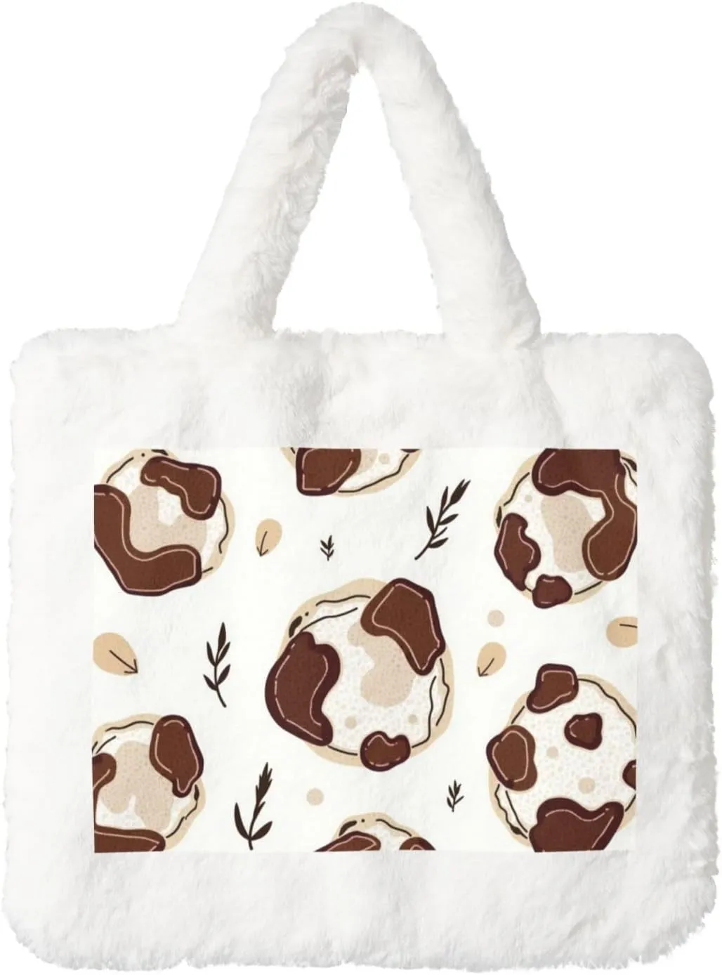 Fluffy Purses for Women Cute Fuzzy Tote Handbag Plush Shoulder Bag Faux Fur Clutch Bag