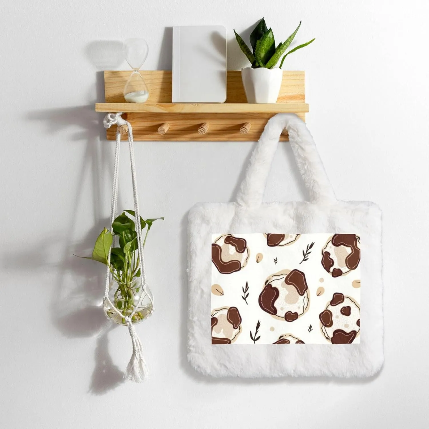 Fluffy Purses for Women Cute Fuzzy Tote Handbag Plush Shoulder Bag Faux Fur Clutch Bag