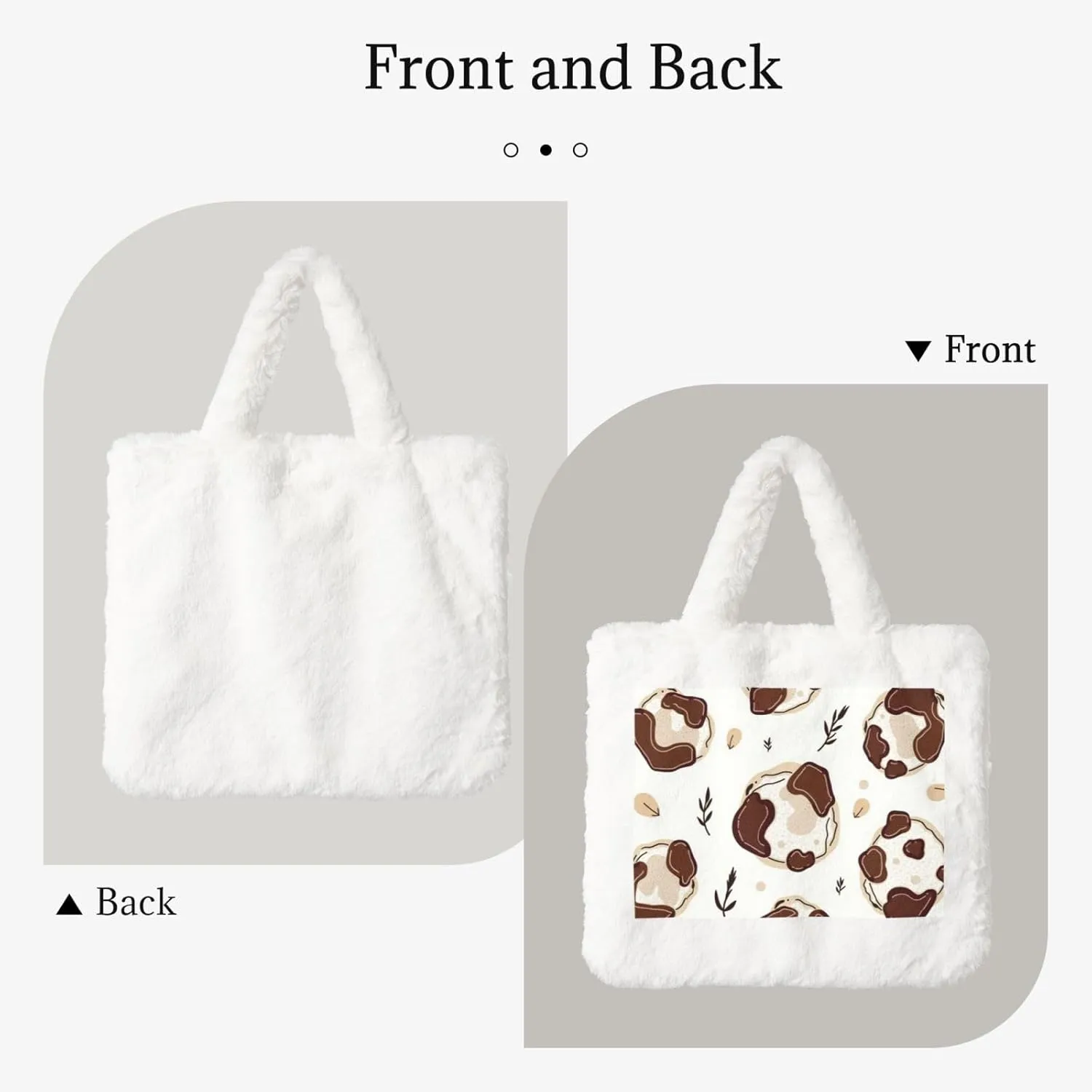 Fluffy Purses for Women Cute Fuzzy Tote Handbag Plush Shoulder Bag Faux Fur Clutch Bag