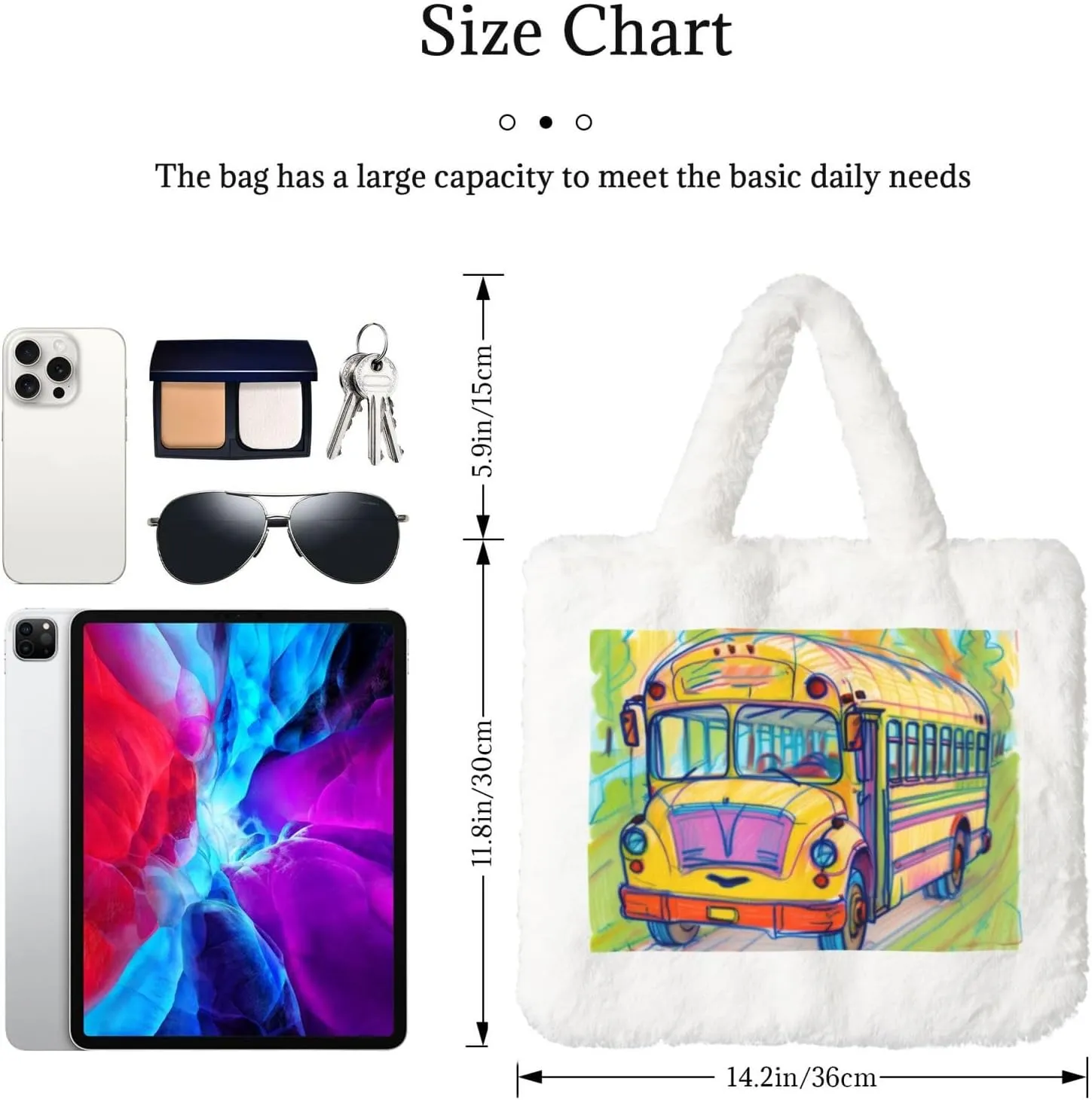 Fluffy Tote Bag for Women Plush Shoulder Purses Ladies Faux Fur Bag Top Handle Satchel Handbag Fall Winter