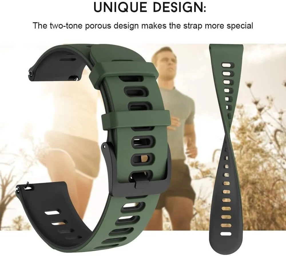 For Garmin Vivoactive 3 Band/Galaxy Watch 3 41mm 20mm Silicone Replacement Band For Galaxy Watch 4 40mm 44mm/Active 2/ Forerunner 645 Watch Band