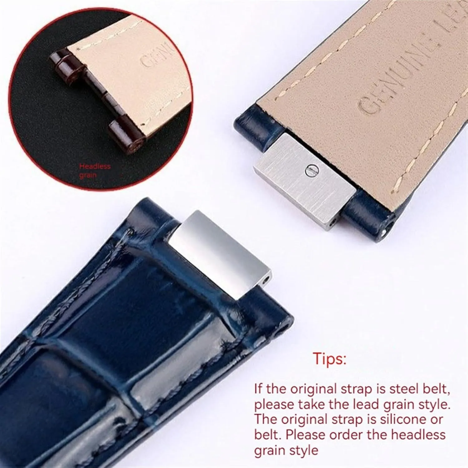 For Patek Philippe Genuine Leather Watch Belt 5711 5712g Nautilus Watch Strap Special Interface 25mm*13mm Men Watchbands
