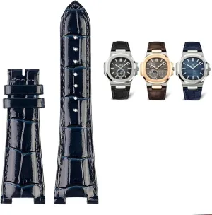 For Patek Philippe Genuine Leather Watch Belt 5711 5712g Nautilus Watch Strap Special Interface 25mm*13mm Men Watchbands
