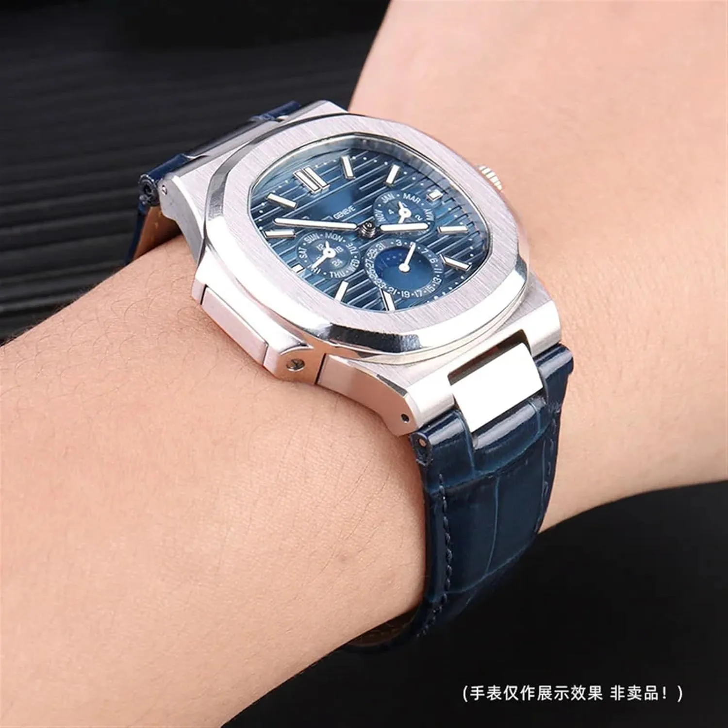 For Patek Philippe Genuine Leather Watch Belt 5711 5712g Nautilus Watch Strap Special Interface 25mm*13mm Men Watchbands