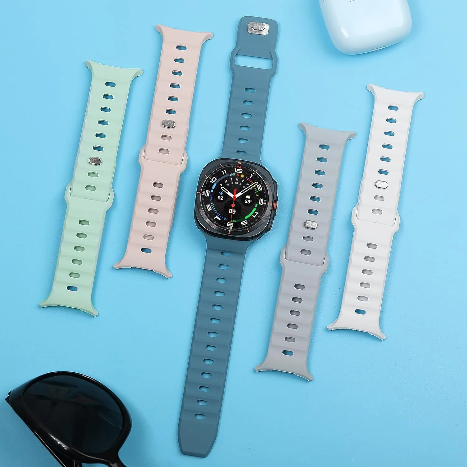 For Samsung Galaxy Watch Ultra Strap 47mm Accessories wristband belt Sport Silicone correa Bracelet For Galaxy Watch7 ultra Watchbands