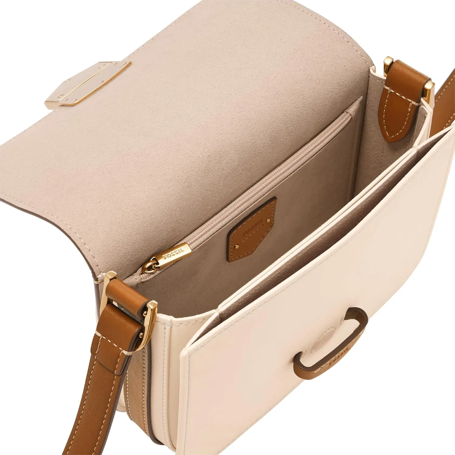 Fossil Women's Lennox Leather Flap Crossbody Bag