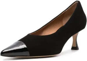 FOWT Women Fashion Pointed Cap Toe Pumps Kitten Low Heel Slip On Ladies Party Prom Work Office Shoes Size 4-16 US