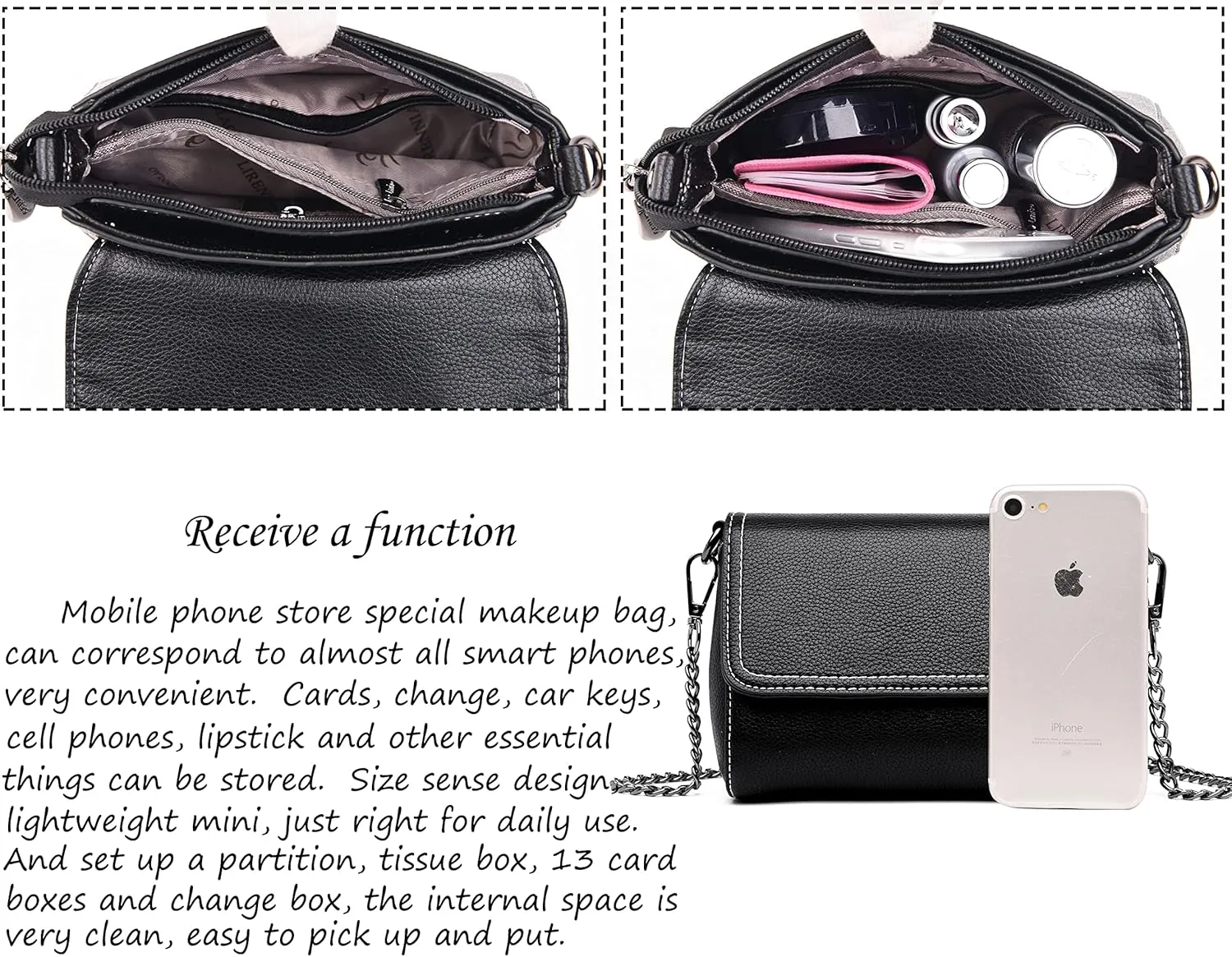 FSD.WG Crossbody Bagfor Women,Leather Ladies Shoulder Purses, Mini Shoulder Bag,Phone Wallet Purse for Women