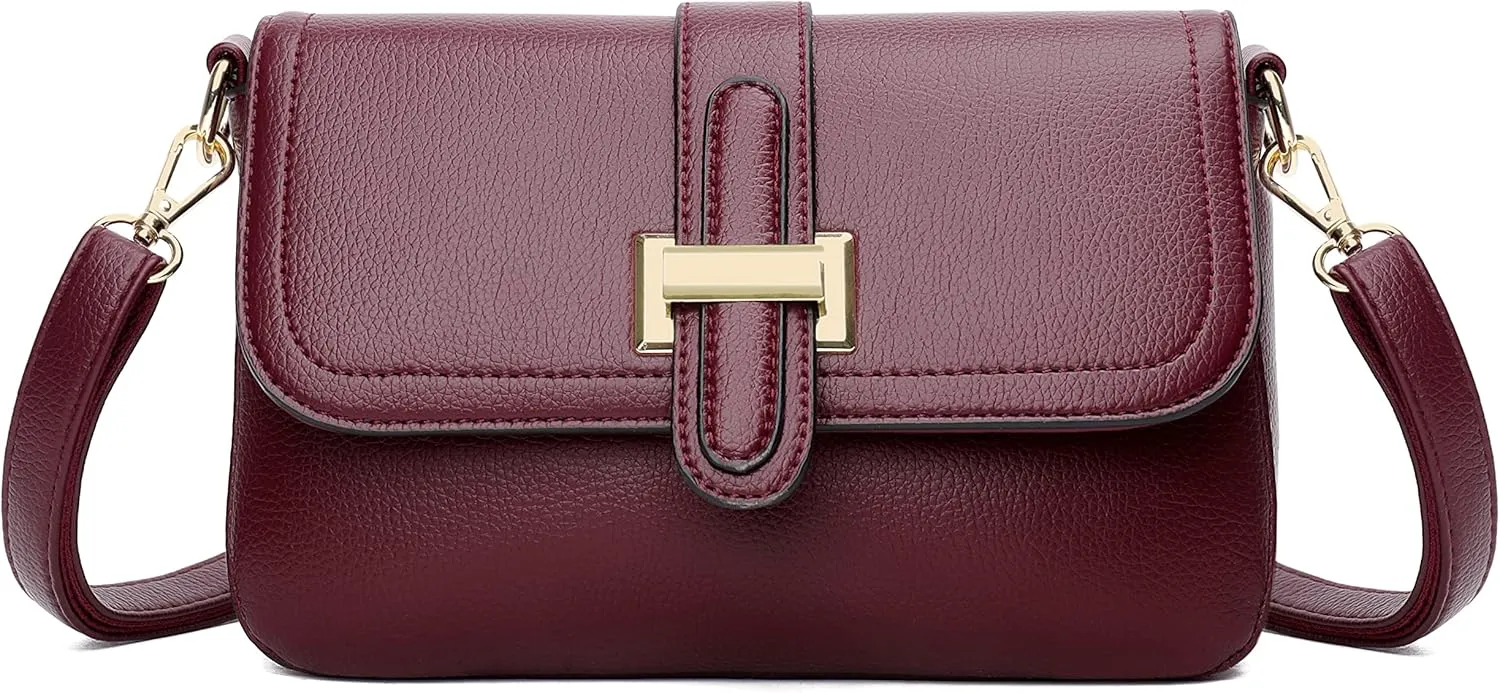 FSD.WG Fashion Quilted Crossbody Bag,Leather Ladies Shoulder Purses, Mini Shoulder Bag,Phone Wallet Purse for Women