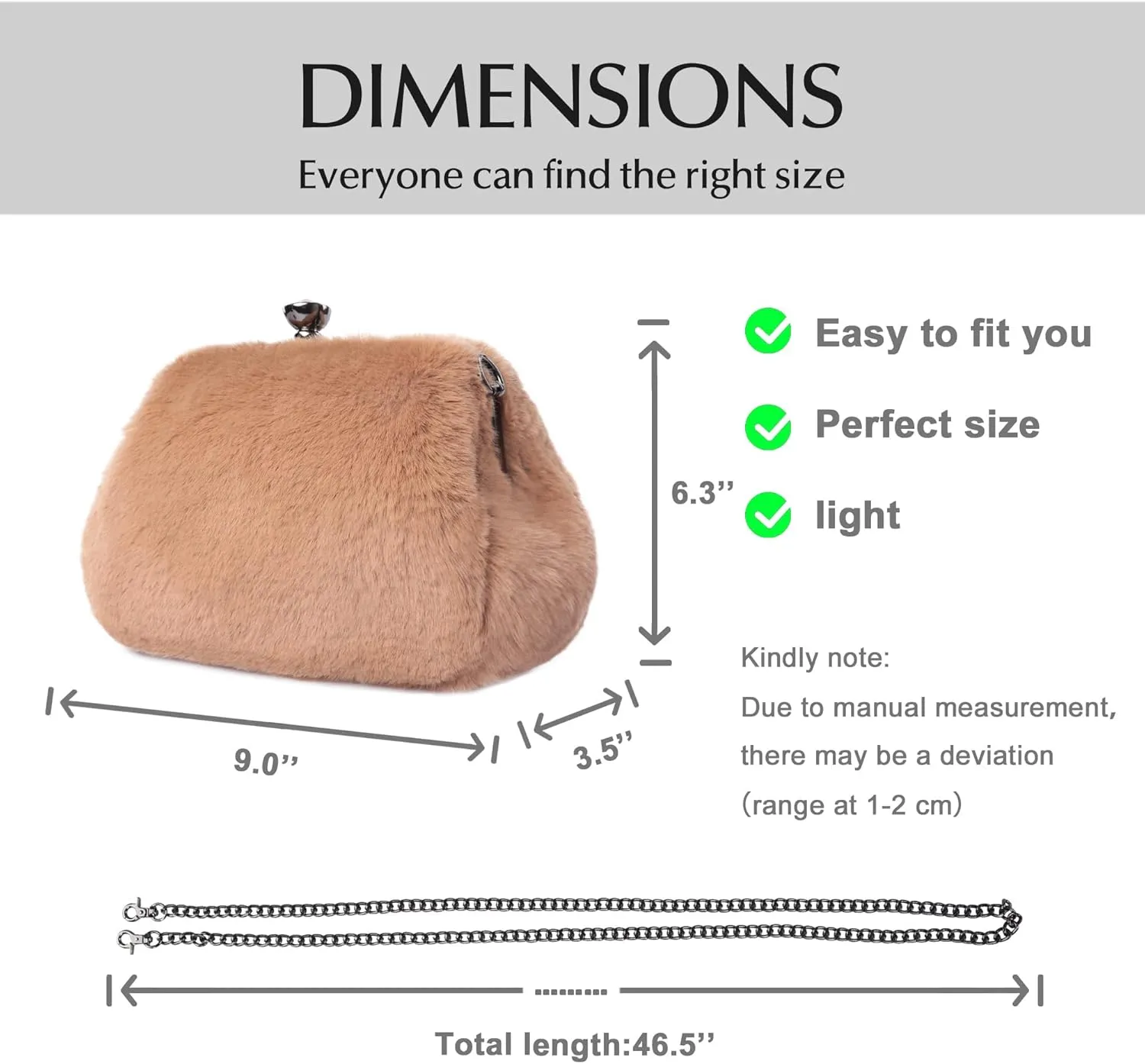 Fur Story Tote Bag Faux Fur Purses for Women Plush Handbag Fuzzy Shoulder Bag Big Capacity Black Purse for women’s Girls