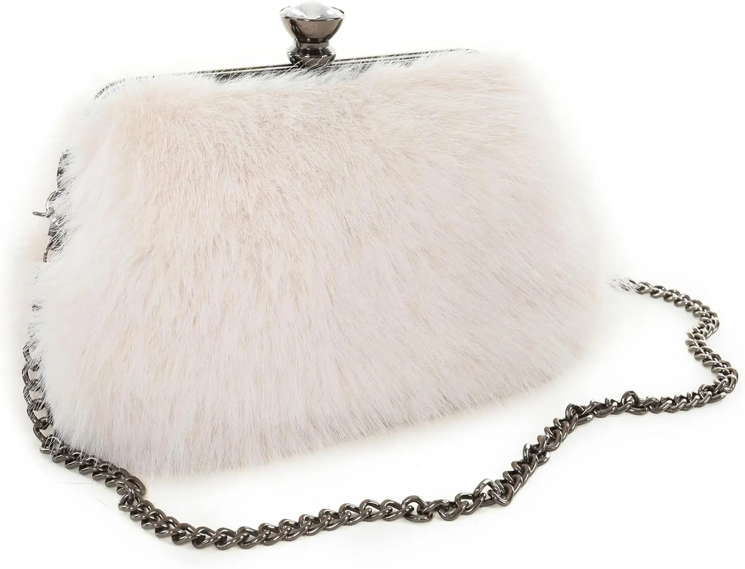 Fur Story Tote Bag Faux Fur Purses for Women Plush Handbag Fuzzy Shoulder Bag Big Capacity Black Purse for women’s Girls