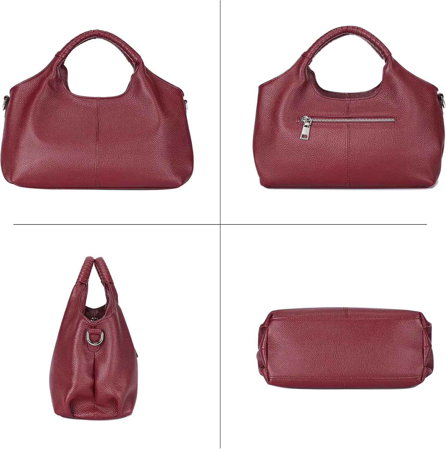 Genuine Leather Hobo Tote Bag Purses for Women