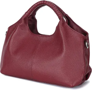 Genuine Leather Hobo Tote Bag Purses for Women
