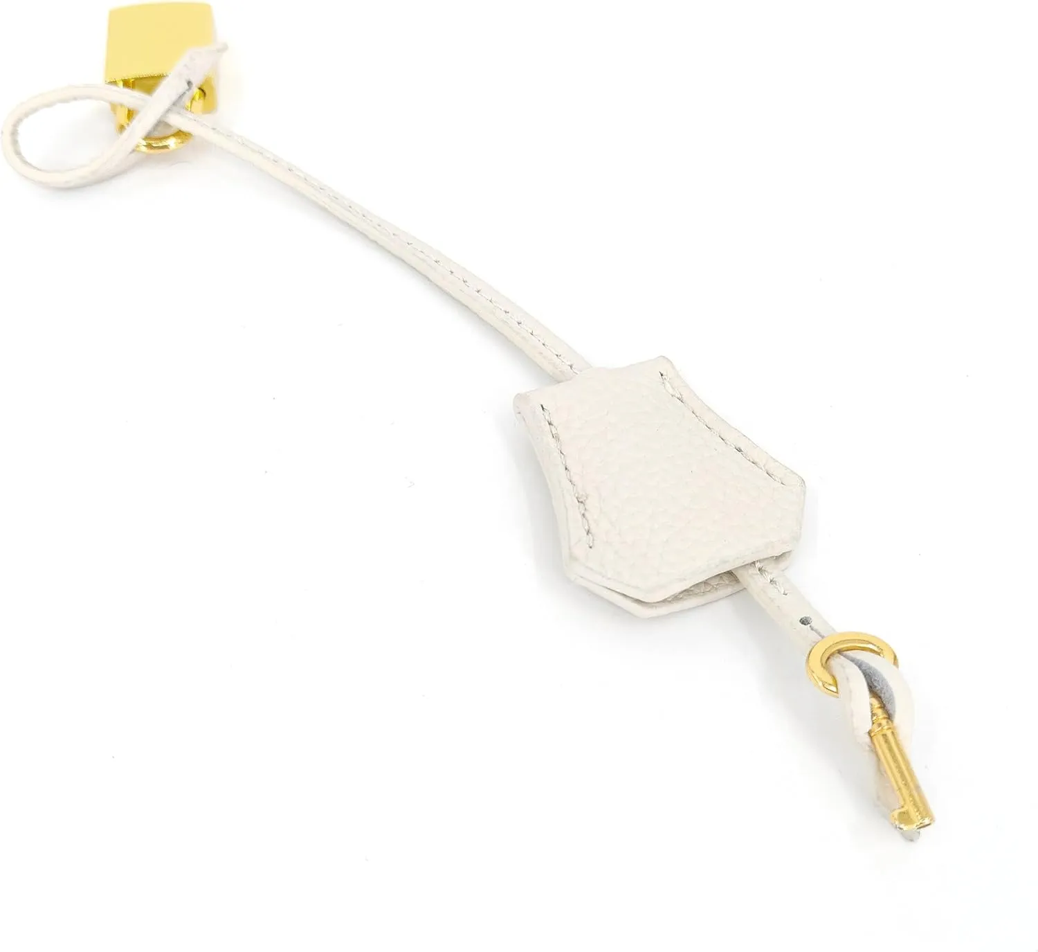Genuine Leather Key Clochette Bag Charm, Bell Key Holder, Purse Keychain, Handbag Accessories Replacement, w/Padlock