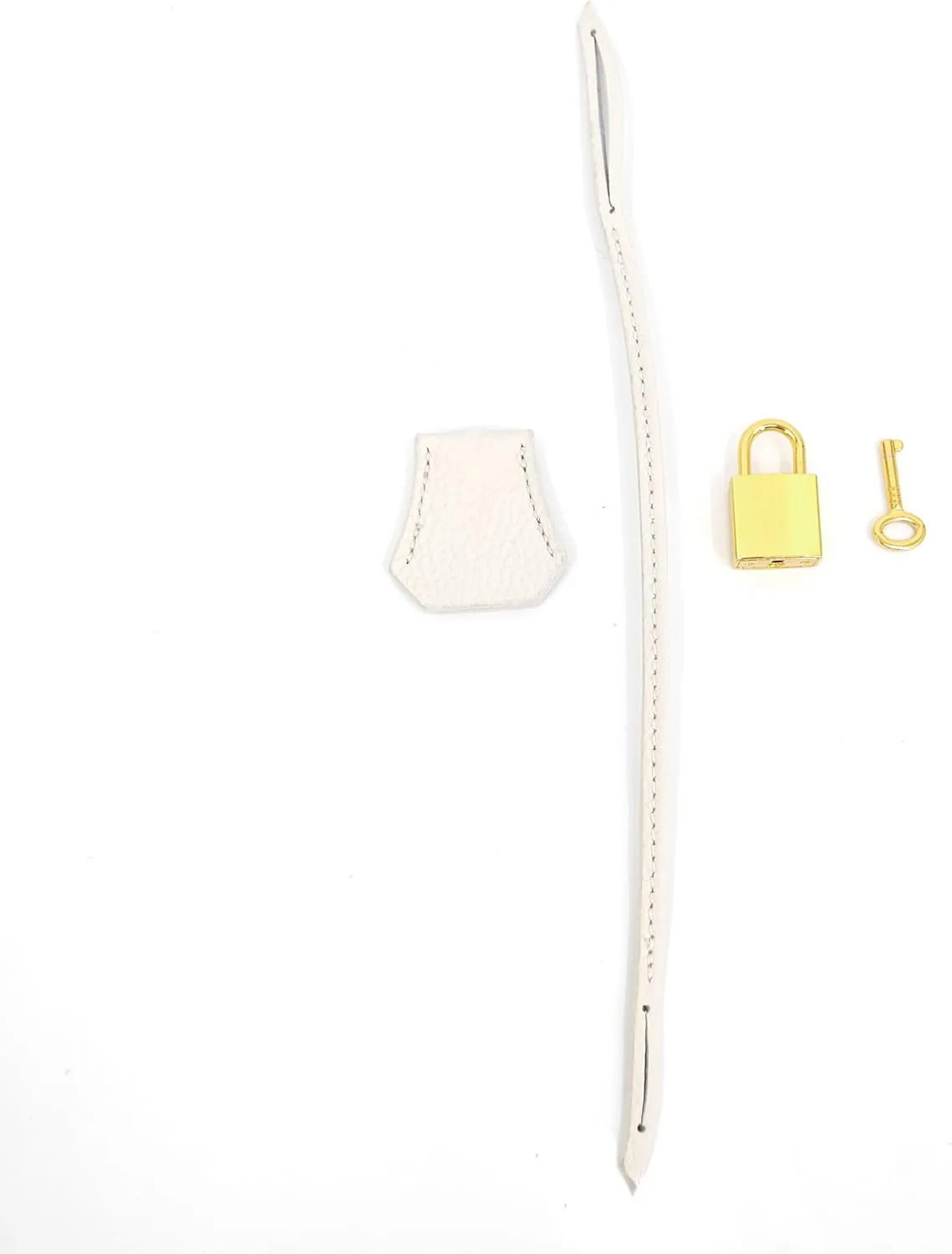 Genuine Leather Key Clochette Bag Charm, Bell Key Holder, Purse Keychain, Handbag Accessories Replacement, w/Padlock