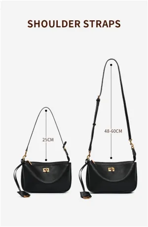 Genuine Leather Underarm bag for Women, Ladie Handbag Crossbody Bags, Shoulder Bag Purses with Adjustable Strap