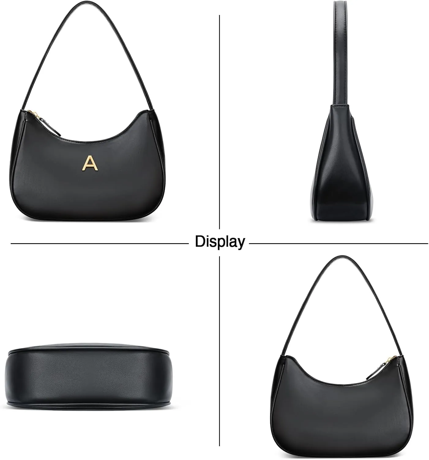 Gift for Women Shoulder Bag Clutch Tote HandBags Purses for Women with Gold Initials