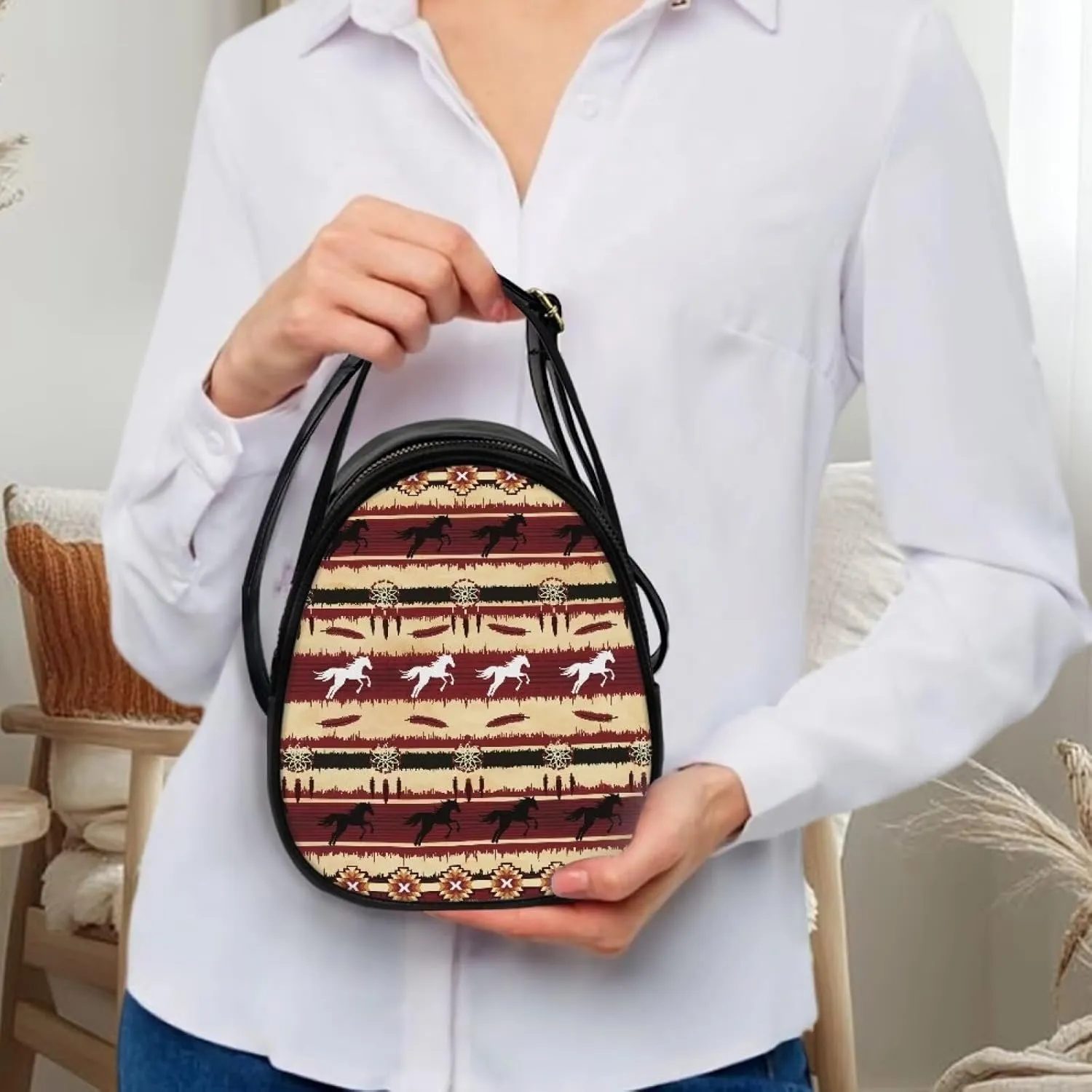GIFTPUZZ Soft Leather Crossbody Purse for Women Small Cell Phone Bag with Top Handle Adjustable Strap and 3 Pockets