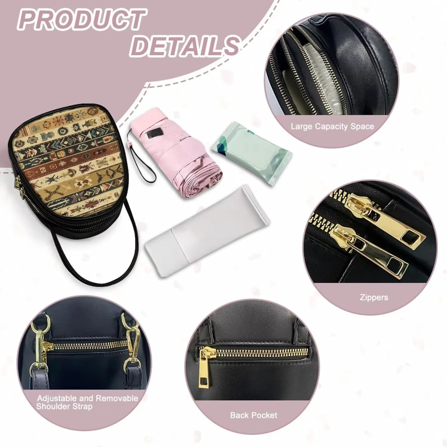 GIFTPUZZ Soft Leather Crossbody Purse for Women Small Cell Phone Bag with Top Handle Adjustable Strap and 3 Pockets
