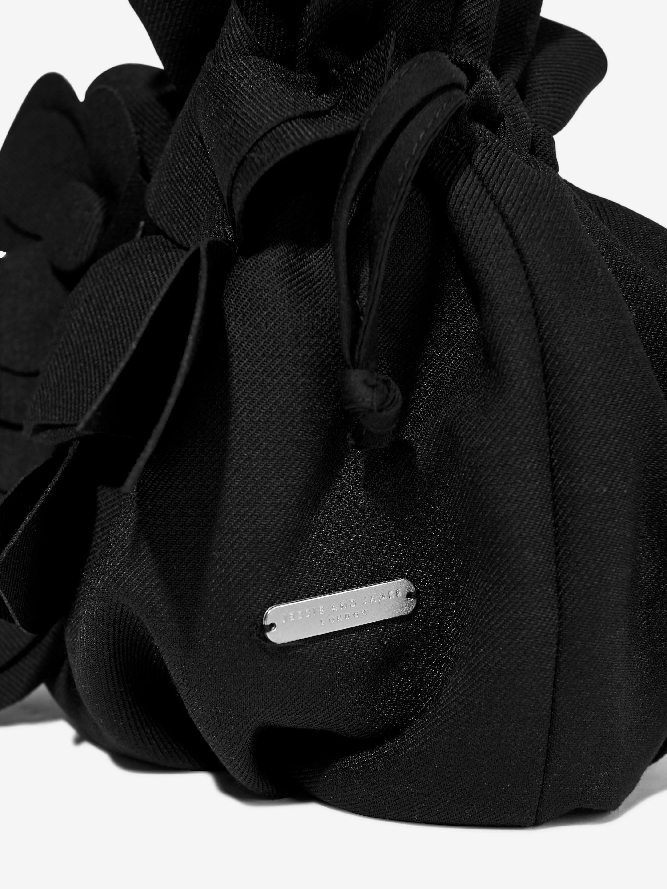 Girls Willow Flower Bag in Black (22.5cm)