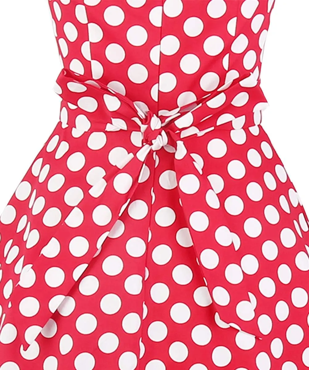 Girstunm Women's Classic Tea Dress Short Sleeve Swing Cocktail Party Dresses with Pockets