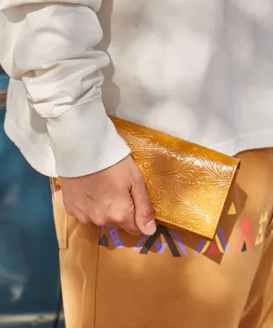 Goat Leather Long Wallet