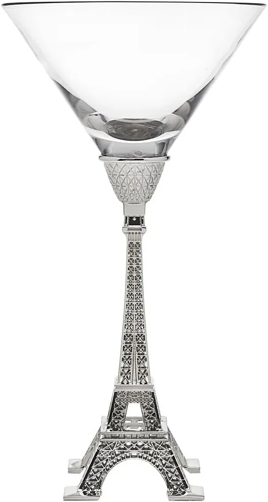 Godinger Silver Art Eiffel Tower Cocktail Martini Glass