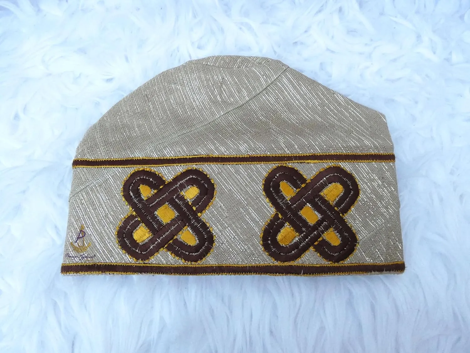 Gold Embroidery ASO Oke Groom Cap African Nigerian Hat Men Groom for Wedding Party Yoruba Hat Men Cap