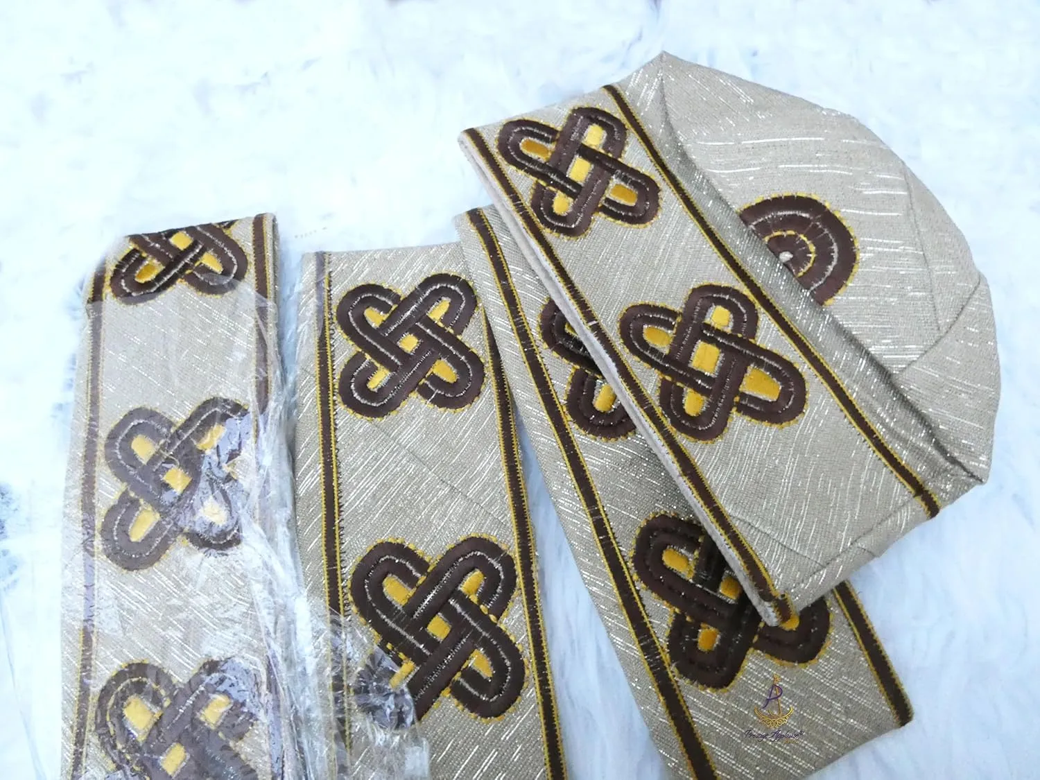 Gold Embroidery ASO Oke Groom Cap African Nigerian Hat Men Groom for Wedding Party Yoruba Hat Men Cap