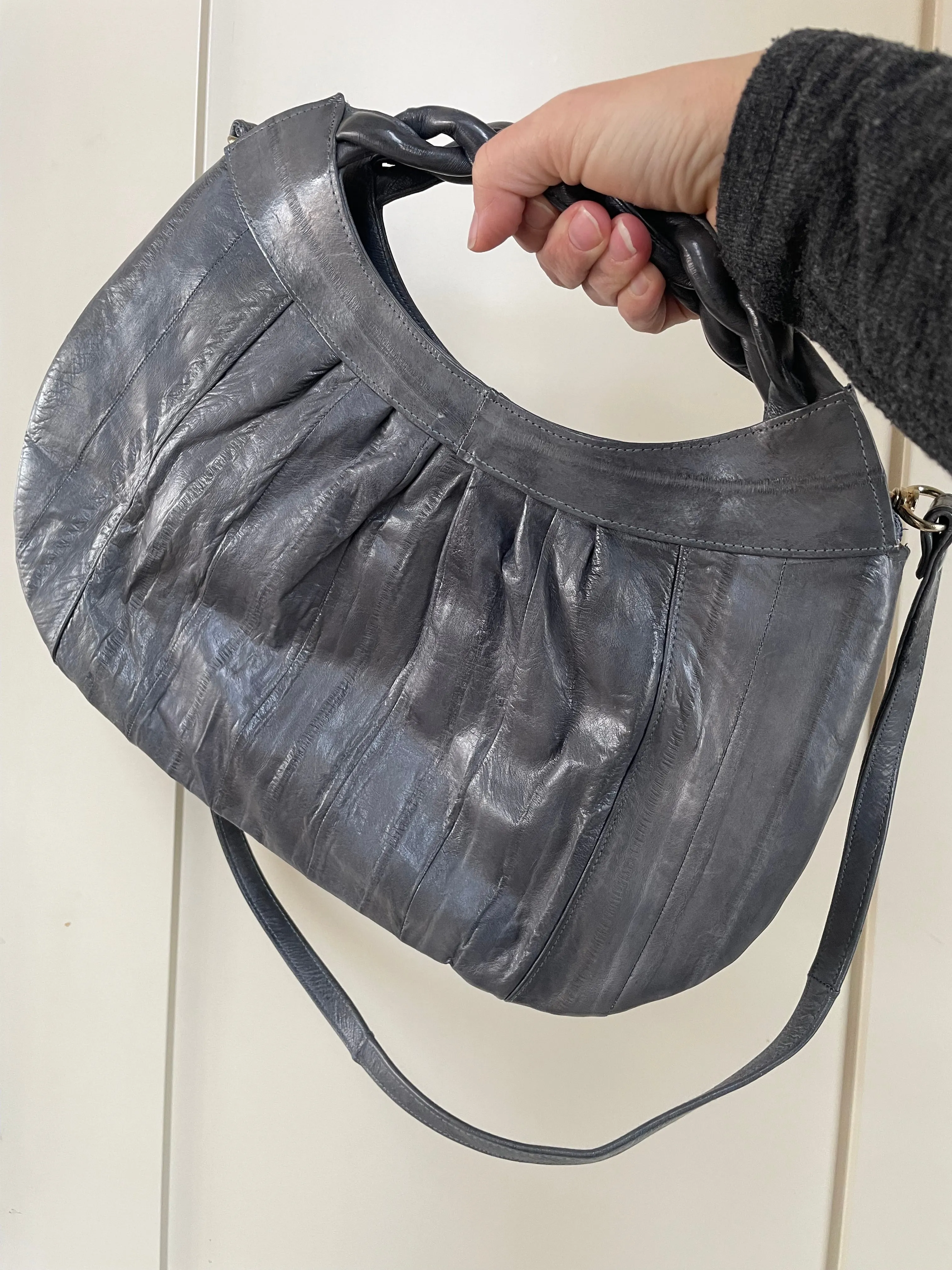 Gorgeous Grey Vintage Eel Skin Purse