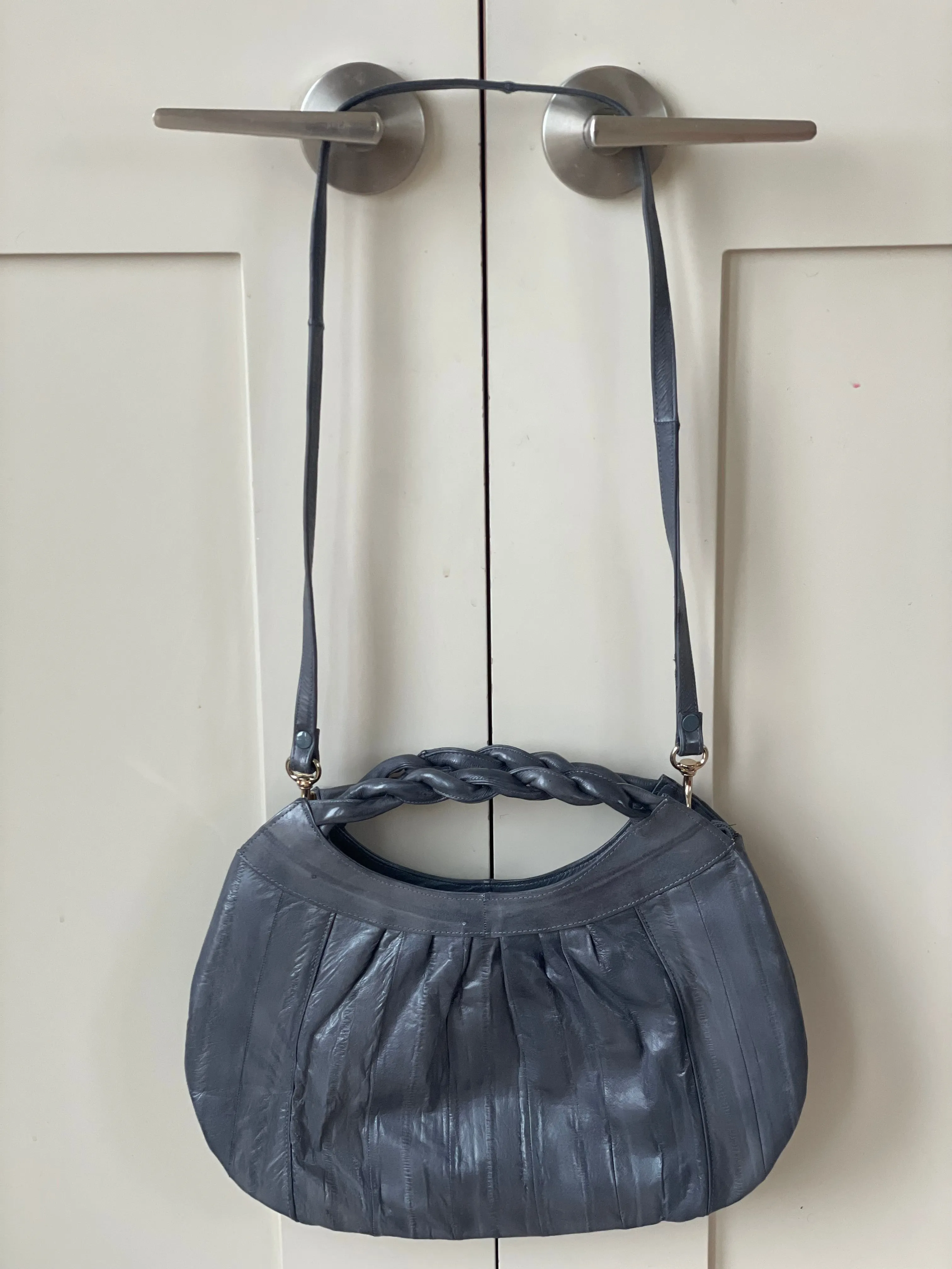 Gorgeous Grey Vintage Eel Skin Purse