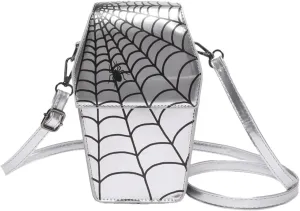 Gothic Coffin Shape Crossbody Bag for Women, Novelty Gothic Crossbody Purse Halloween Trick or Treat Purses