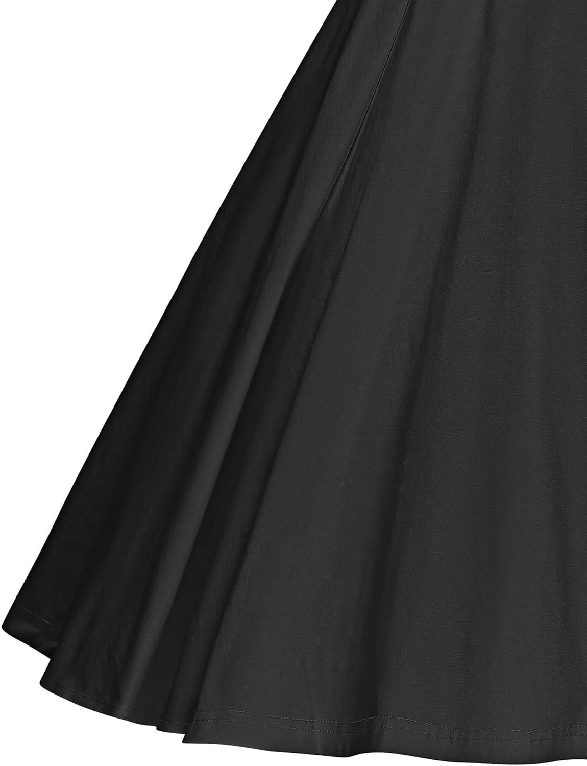 GownTown Women's 1950s V-Neck Adjustable Bowknot Swing Cocktail Dress