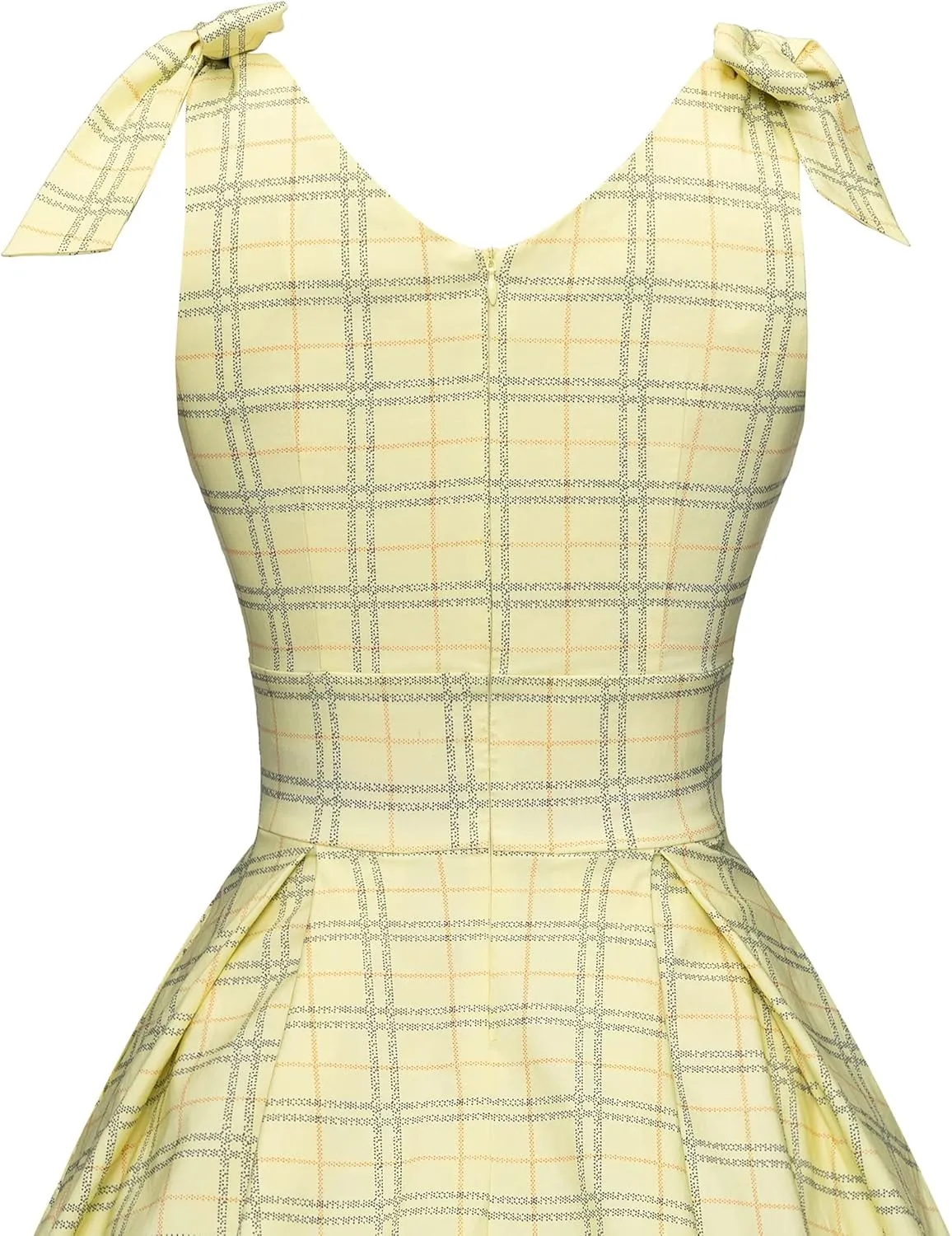 GownTown Women's 1950s V-Neck Adjustable Bowknot Swing Cocktail Dress