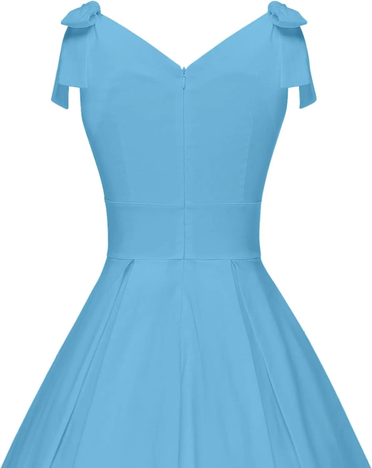 GownTown Women's 1950s V-Neck Adjustable Bowknot Swing Cocktail Dress