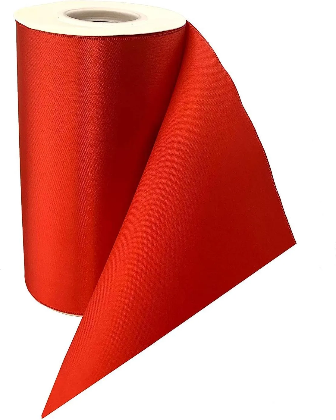 Grand Opening Ceremony Red Ribbon - 6" x 25 Yards, Double Wide, Satin, Valentine's Day, President's Day, Lunar New Year, Store Front, Indoor Display, USA, Memorial Day, Christmas