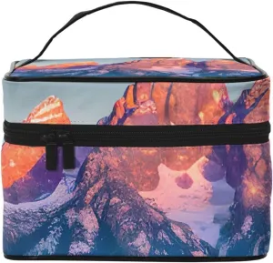 grand teton national park Print Portable Travel Makeup Case Versatile Zipper for Makeup Bag Large Capacity Polyeste