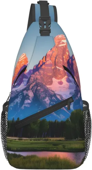 Grand Teton National Park Print Stylish and Practical Crossbody Bag for All Your Travel and Daily Use