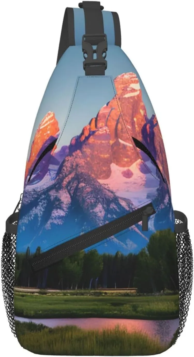 Grand Teton National Park Print Stylish and Practical Crossbody Bag for All Your Travel and Daily Use